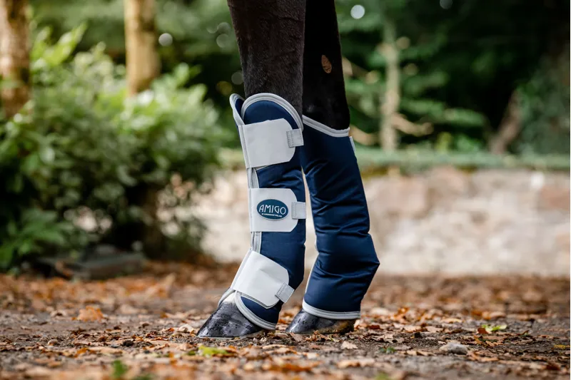 Horseware Amigo Travel Boots Navy Silver-2